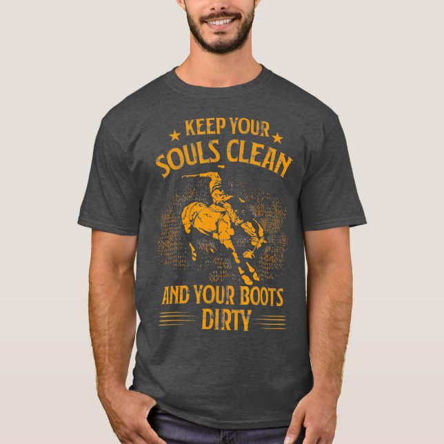 Camiseta País Saloon Western Rodeo Gift Idea Cowboy (Anverso)