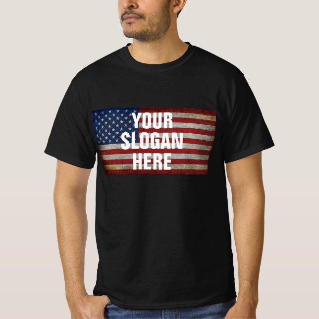 CAMISETA PAÍS SLOGAN PERSONALIZADO DICIENDO BANDERA PERSONA (Anverso)
