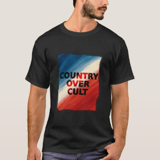 Camiseta País sobre Culto: Franjas de pintura patrióticas