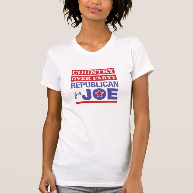 Camiseta País sobre Fiesta / Republicano para Joe Biden (Anverso)