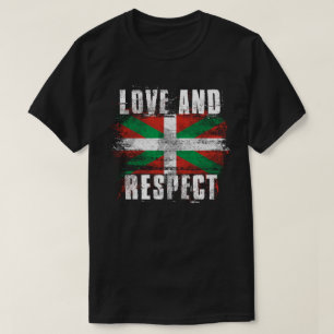 Camiseta País vasco del vasco de la bandera del amor   y