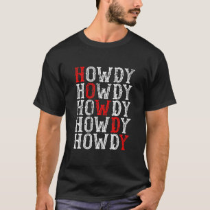 Camiseta País Vintage retro Howdy Rodeo Oeste