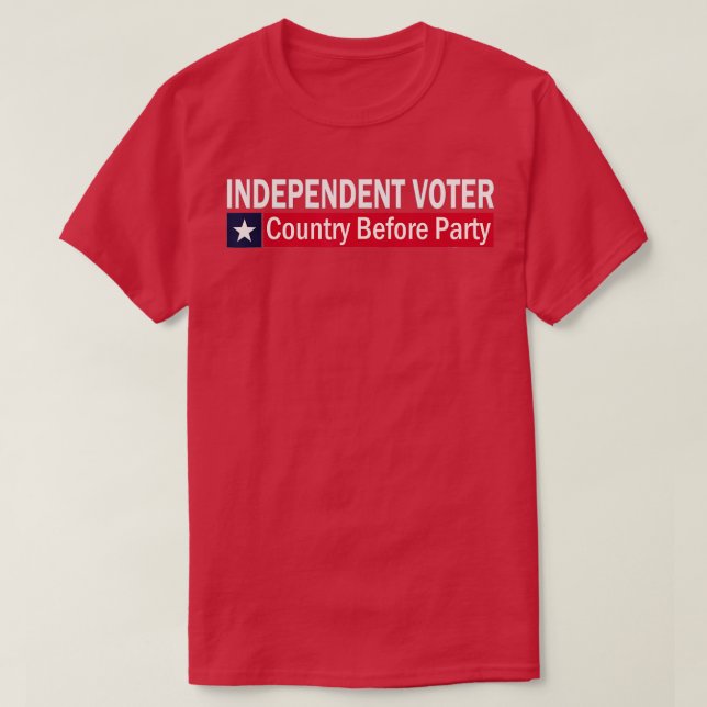 Camiseta País votante independiente antes que Fiesta (Diseño del anverso)