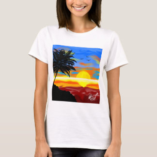 Camiseta paisagem tropical