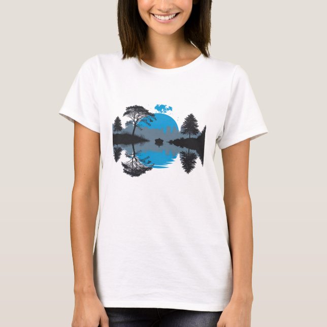 Camiseta Paisaje acuático místico (Anverso)