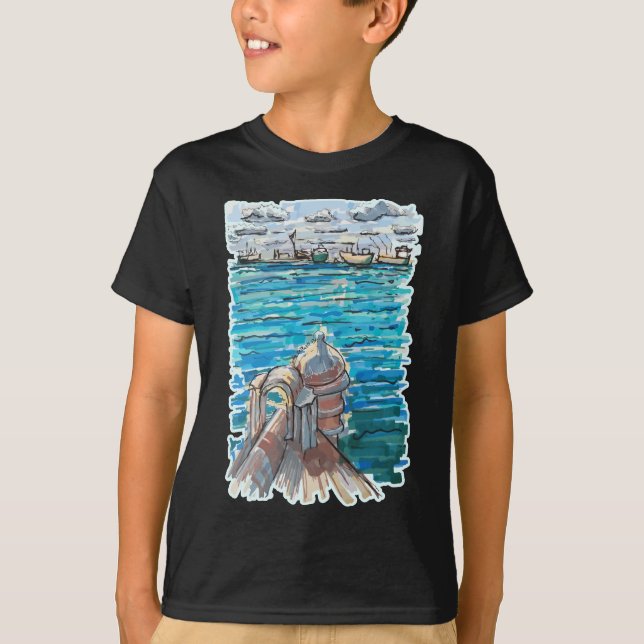 Camiseta Paisaje acuático sereno en San Juan de Ulua, Verac (Anverso)