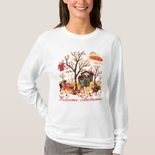 Camiseta Paisaje agradable de la caída del otoño