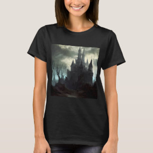Camiseta Paisaje atemorizante del castillo de Fantasy 2