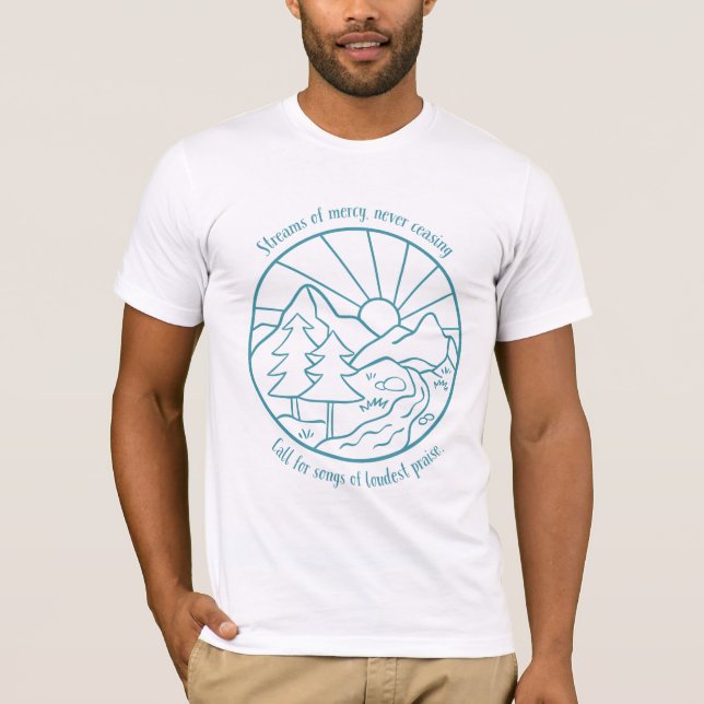 Camiseta Paisaje azul de las avenidas de piedad (Anverso)
