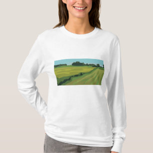 Camiseta Paisaje campestre verde