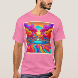 Camiseta Paisaje colorido de fantasía