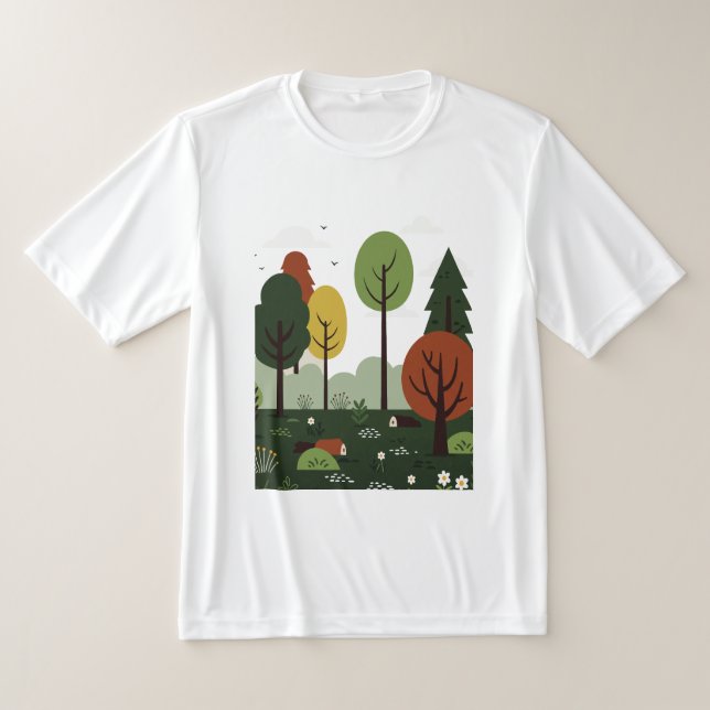 Camiseta paisaje con árboles (Distribución)