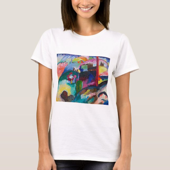 Camiseta Paisaje con chimenea de fábrica, Wassily Kandinsky (Anverso)