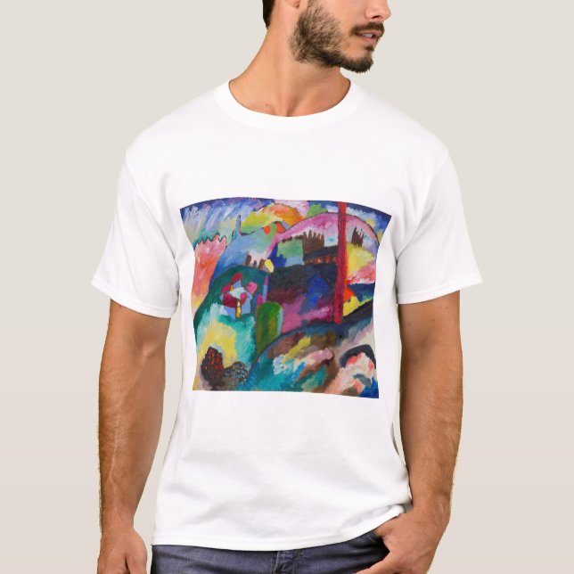 Camiseta Paisaje con chimenea de fábrica, Wassily Kandinsky (Anverso)