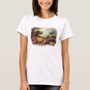 Camiseta Paisaje con el arco iris (aceite en lona)