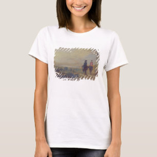 Camiseta Paisaje con Lago y dos figuras viajando, Tokio