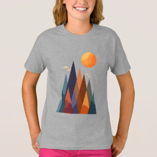 Camiseta Paisaje con montañas y sol