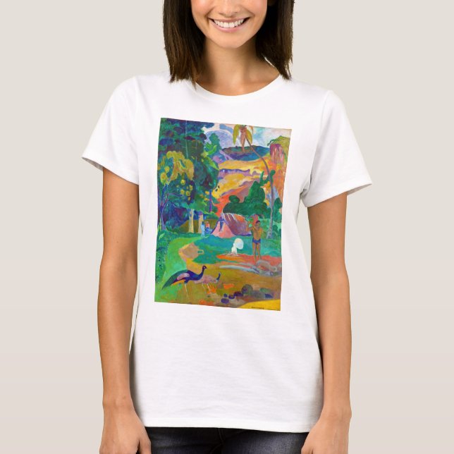 Camiseta Paisaje con Peacocks, Gauguin (Anverso)