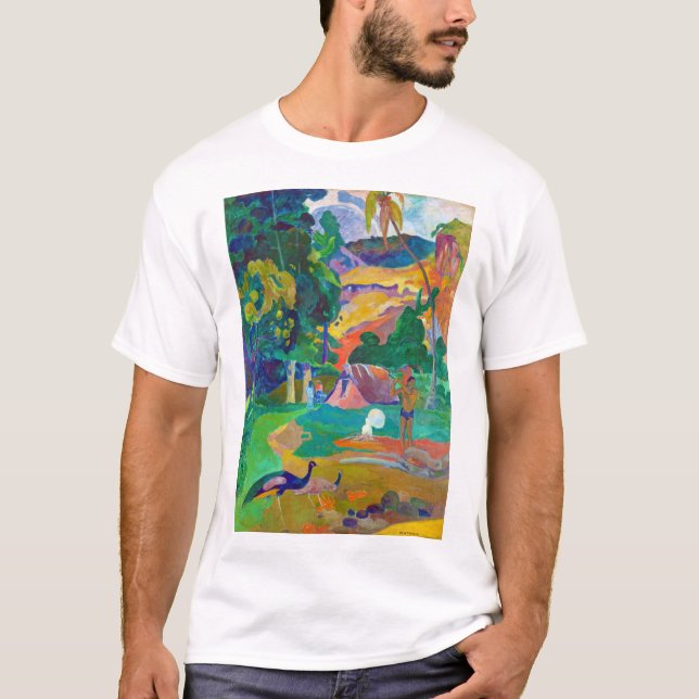 Camiseta Paisaje con Peacocks, Gauguin (Anverso)