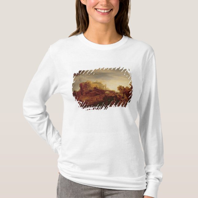 Camiseta Paisaje con un castillo francés (Anverso)