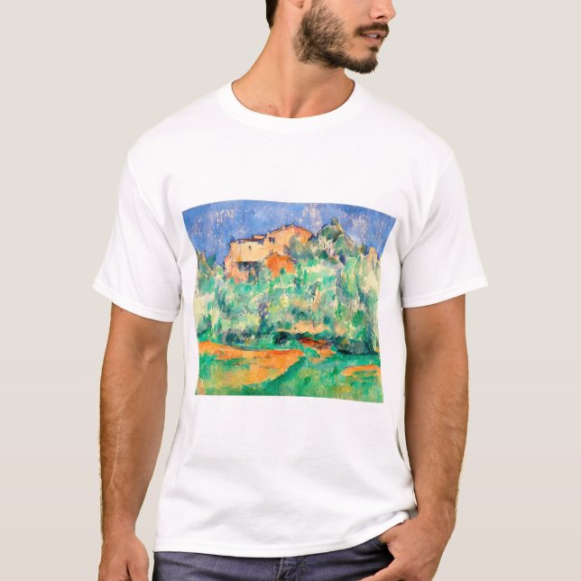 Camiseta Paisaje con una casa, Cezanne (Anverso)
