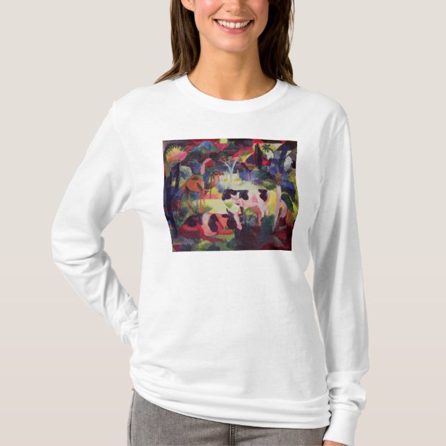 Camiseta Paisaje con vacas y un camello (Anverso)