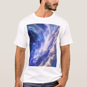 Camiseta Paisaje Cósmico: Nebulosa giratoria y noche estrel