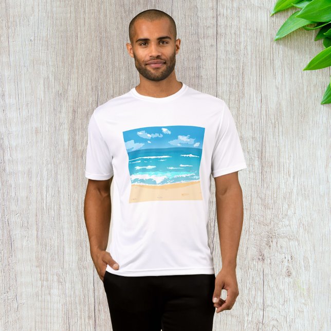 Camiseta Paisaje costero de la escena de la playa del Océan (Subido por el creador)