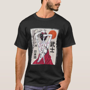 Camiseta Paisaje cultural samurai japonés vintage Sakura Ch