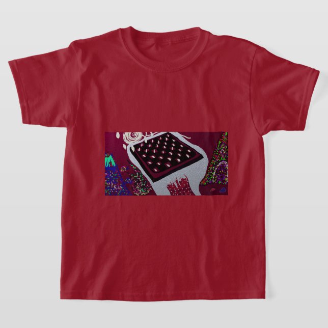 Camiseta Paisaje de ajedrez abstracto conceptual (Distribución)