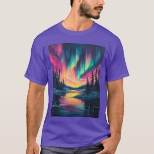 Camiseta Paisaje de Alaska Aurora Boreal Luces del Norte V