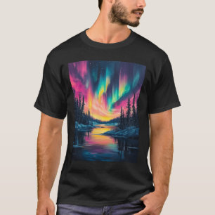 Camiseta Paisaje de Alaska Aurora Boreal Luz del Norte V
