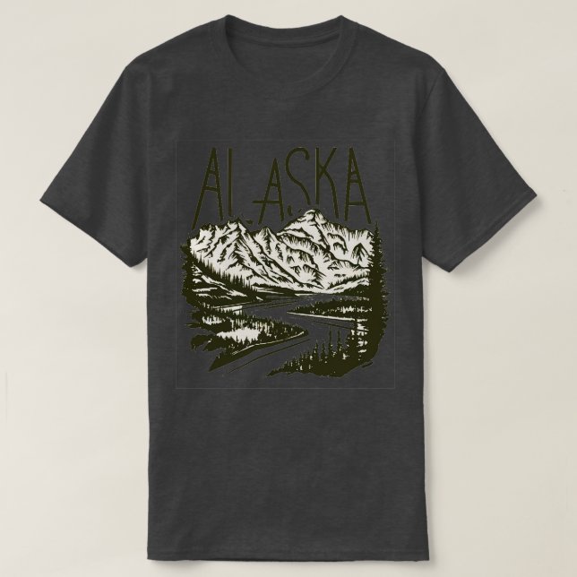 Camiseta Paisaje de Alaska TShirt 1 (Diseño del anverso)