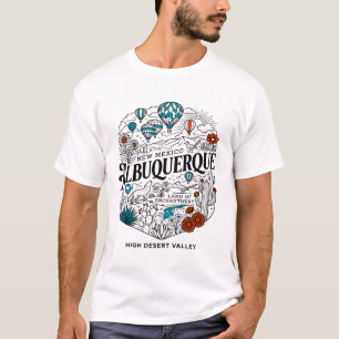 Camiseta Paisaje de Albuquerque Nuevo México con Globo Aero