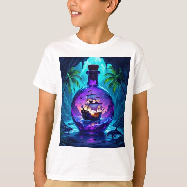 Camiseta Paisaje de Amethyst Pirate y Surfing Da Mouse t (Anverso)