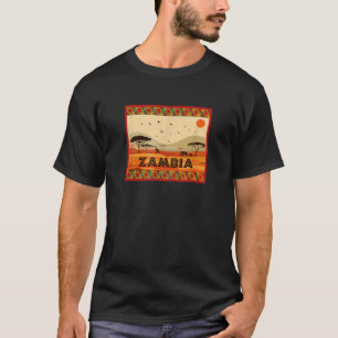 Camiseta Paisaje de animales de África Savannah ZAMBIA