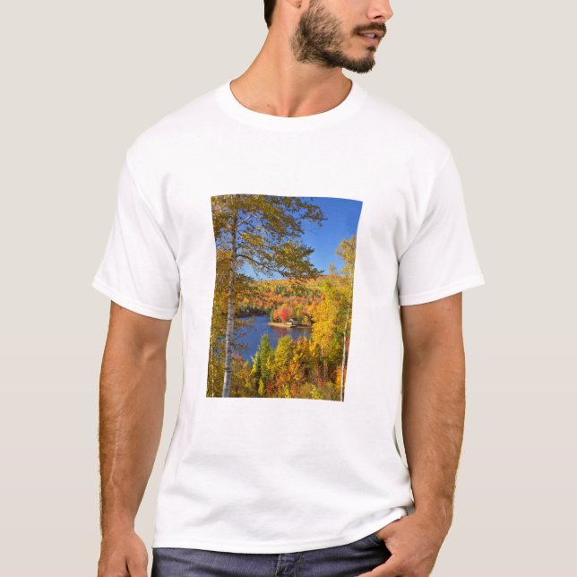 Camiseta Paisaje de árboles de otoño, Maine (Anverso)