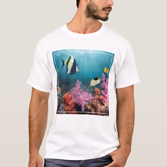 Camiseta Paisaje de arrecifes de coral| Ídolo moro (Anverso)
