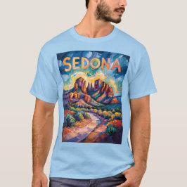 Camiseta Paisaje de arte de Van Gogh en el Retro Sedona Ari