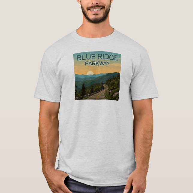 Camiseta Paisaje de Blue Ridge Parkway (Anverso)