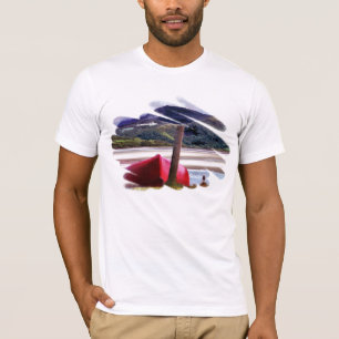 CAMISETA PAISAJE DE BOTE Y MONTAÑA