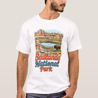Camiseta Paisaje de Buttes del Parque Nacional Badlands Bis