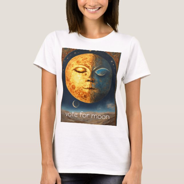 Camiseta "Paisaje de ensueño lunar" "Mágica iluminada por l (Anverso)
