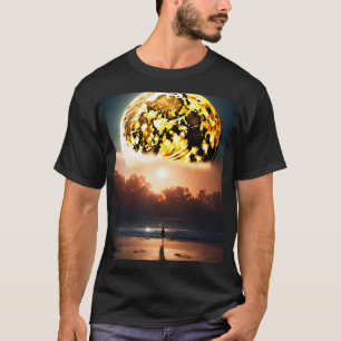 Camiseta Paisaje de ensueño lunar Mágico perseguir linterna