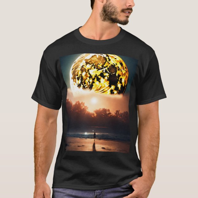 Camiseta Paisaje de ensueño lunar Mágico perseguir linterna (Anverso)