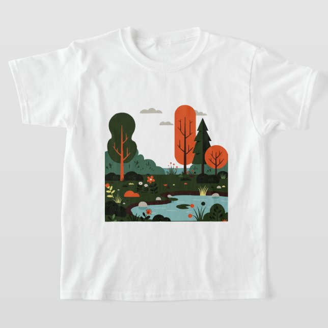 Camiseta paisaje de estilo minimalista (Distribución)