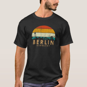 Camiseta Paisaje de estilo retro vintage Sunset Capital Ber