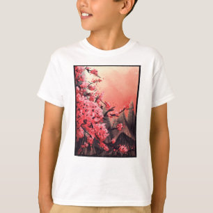 Camiseta Paisaje de flores de cerezo