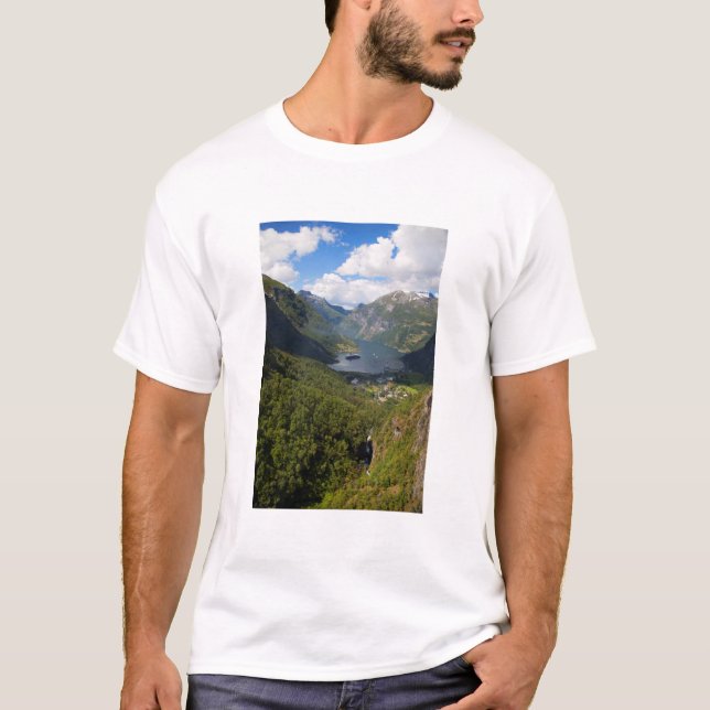 Camiseta paisaje de Geiranger Fjord, Noruega (Anverso)