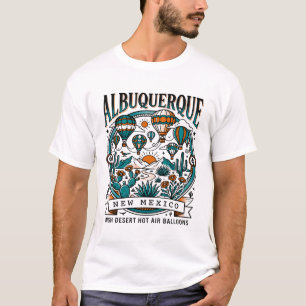 Camiseta Paisaje de globo aerostático de Albuquerque Nuevo